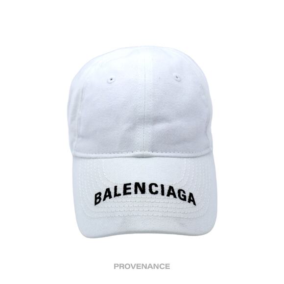 🔴 Balenciaga Embroidered Logo Cap - White - Picture 1 of 10